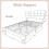 (Double, Beige) Bed Frame, Upholstered Wooden Slat Bed Frame with Headboard, Easy Assembly, Underbed Storage, No Box Spring Needed 2