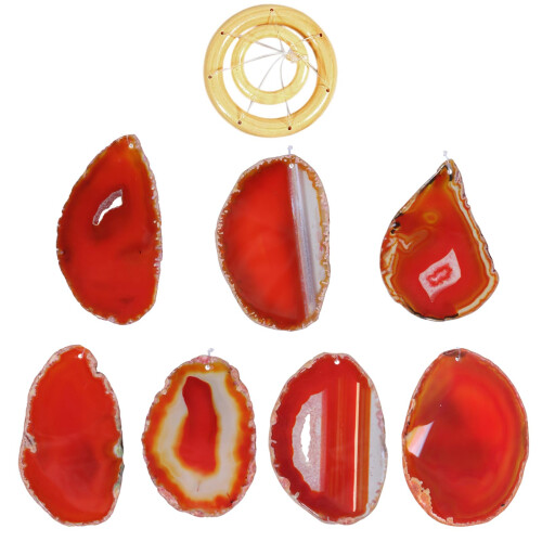 mookaitedecor Agate Slice Crystal Wind Chime for Home Window Garden Decor 1