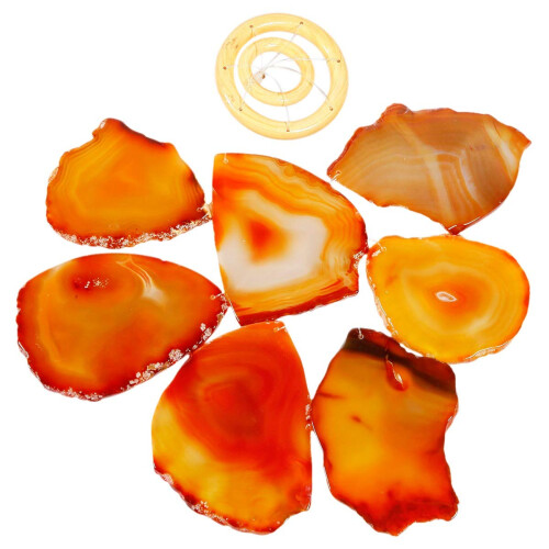 mookaitedecor Agate Slice Crystal Wind Chime for Home Window Garden Decor 2