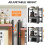 LUKVCIY Adjustable 3-Tier Microwave Oven Shelf Stand 4