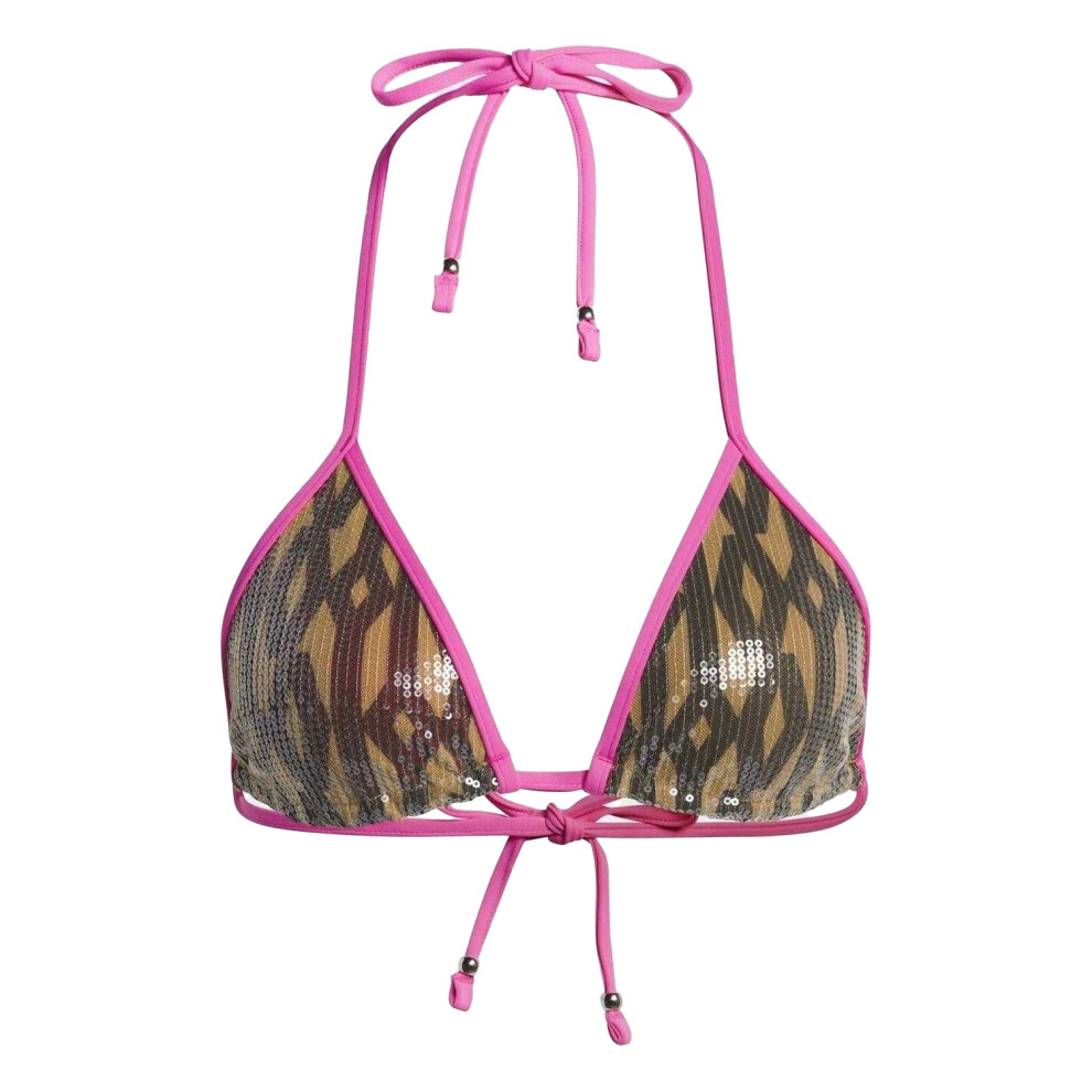 Adidas (12 Uk, Brown) Womens/Ladies Ivy Park Sequin Reversible Bikini Top