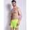 Mens Solid Color Drawstring Quick Dry Lined Beach Swim Trunks with Pockets Fluorescent Yellow XL 3
