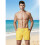 Mens Solid Color Drawstring Quick Dry Lined Beach Swim Trunks with Pockets Beige XXXL 3