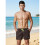 Mens Solid Color Drawstring Quick Dry Lined Beach Swim Trunks with Pockets Dark Brown L 2