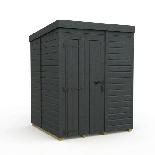 5x5 Pent Composite Shed Tanalised (Single Door, No Windows) 1