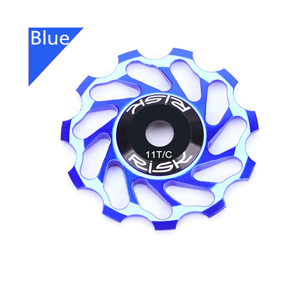 (Blue) Cycling Ceramics 11T Ceramic Pulley For Rear Derailleur Guide Blue 113121341515