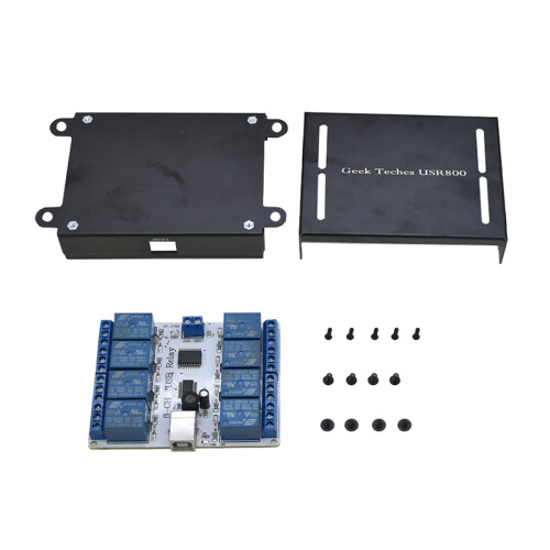(black) 8 Channel USB Relay Board Module Controller for Automation Robotics with Shell 2
