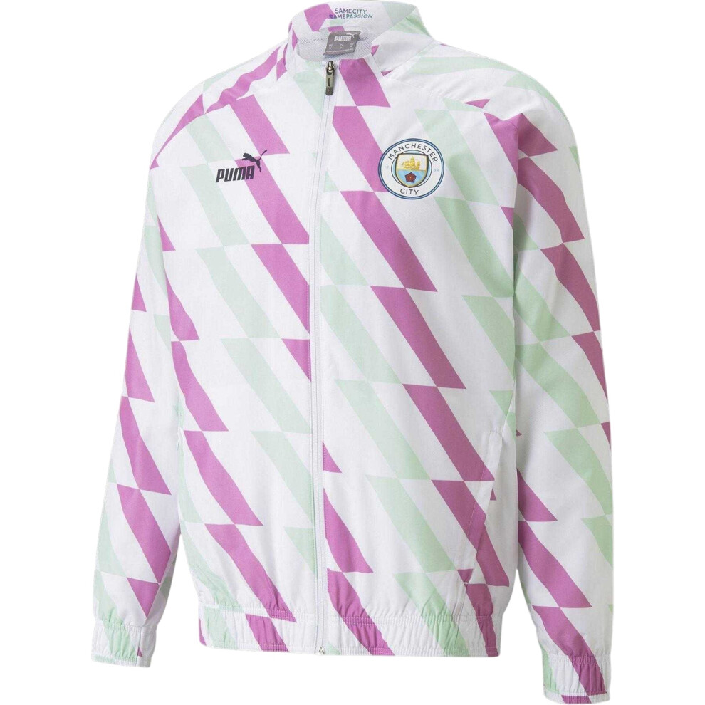 Puma (M, White) Mens Prematch Manchester City Fc Anorak