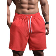 Heren Sneldrogende Elastische Tailleband met Trekkoord Losse Fit Sportieve Gym Shorts Tangerine Kleur 5XL