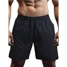 Heren Sneldrogende Elastische Tailleband met Trekkoord Losse Fit Sportieve Gym Shorts Zwart M