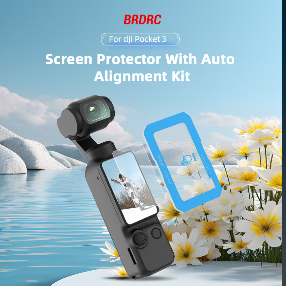 9H Tempered Glass Screen Protector Kit For Dji Pocket 3 Action Camera 113121413380
