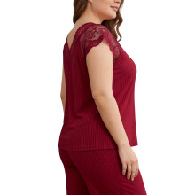 Dames Loungesets 2-Delig Oversized Loungewear met Wijde Pijpen Rood XXL