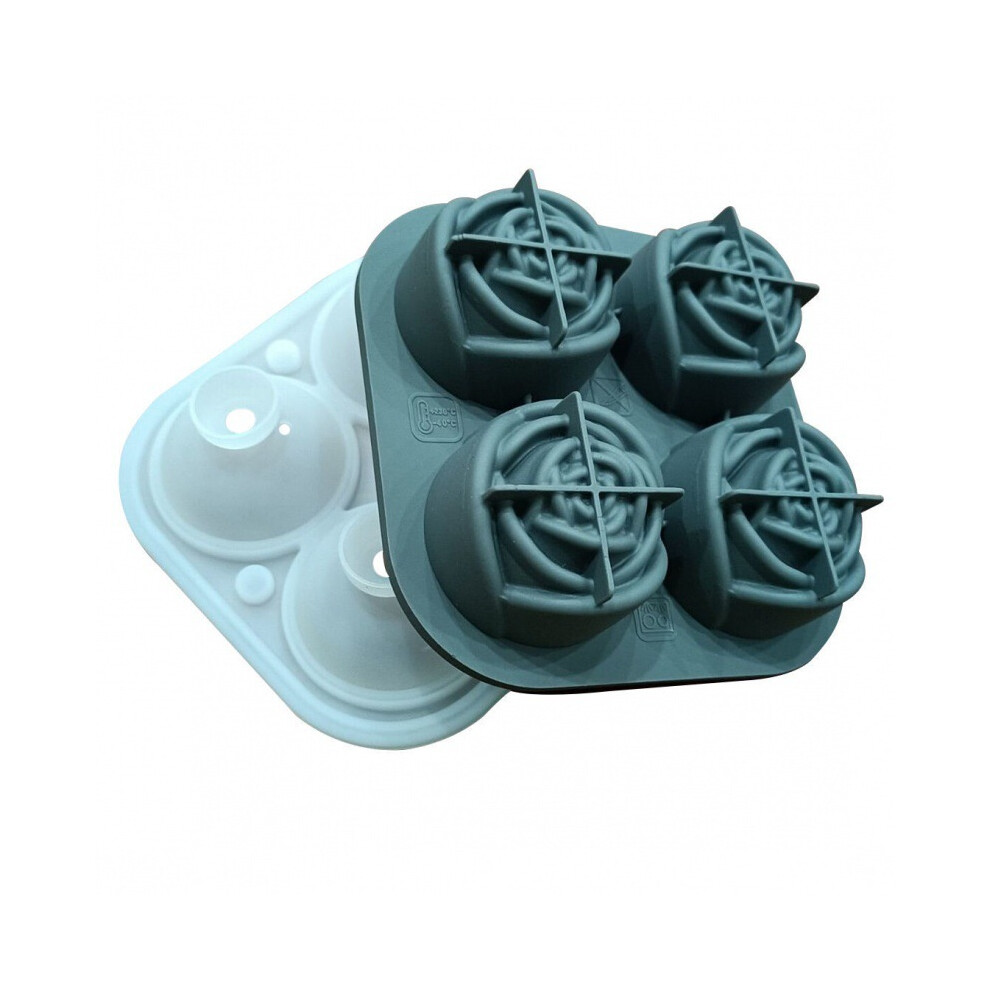 (Grey rose) Maker Round Sphere Tray Mold Cube Whiskey Ball Silicone