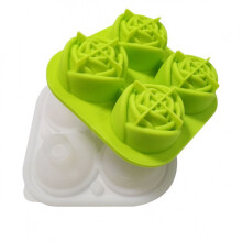 (Fruit green rose) Maker Round Sphere Tray Mold Cube Whiskey Ball Silicone