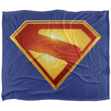 (36in x 58in, Multicoloured) Superman Silky Colour Logo Supersoft Blanket