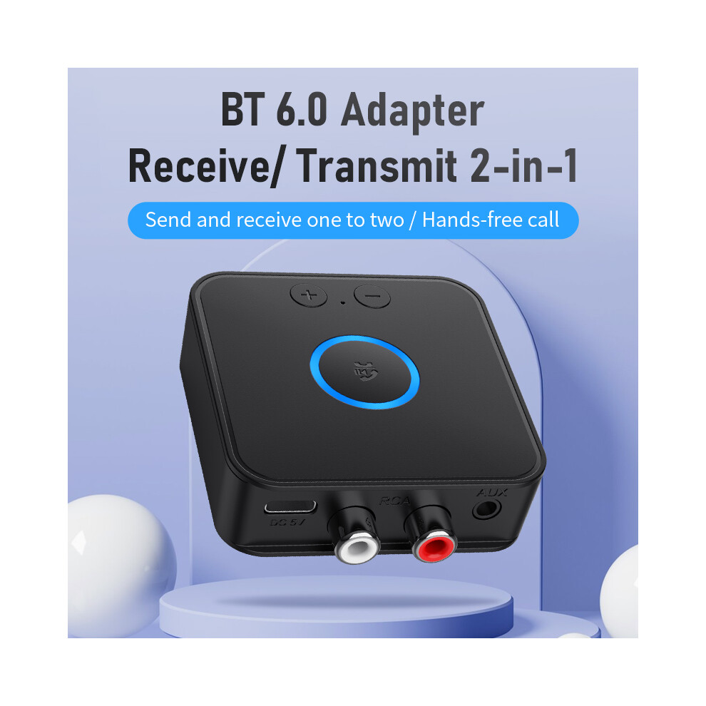 2-In-1 Aux/Rca Bluetooth Receiver & Transmitter Smart 1-To-2 Device Black 113121487176