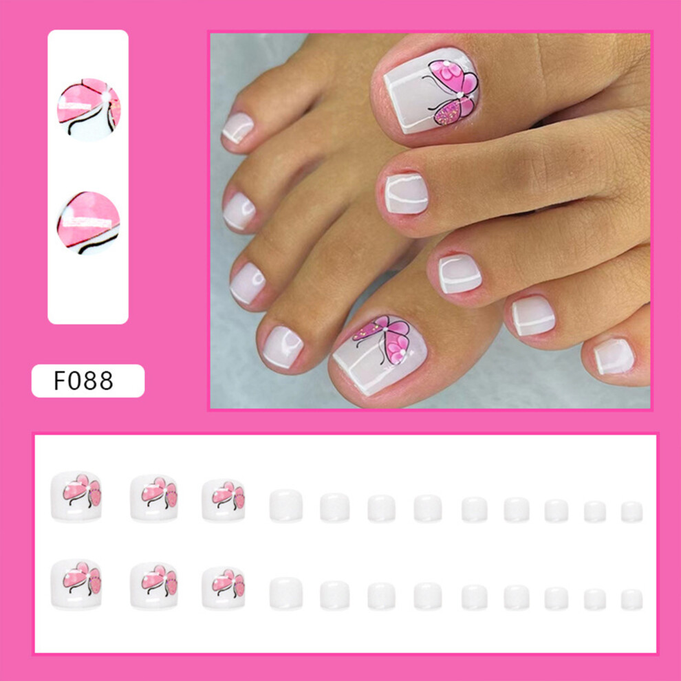 Reach-Tools (Standard) Trendy Pink Butterfly Fake Nails (50 Chars)