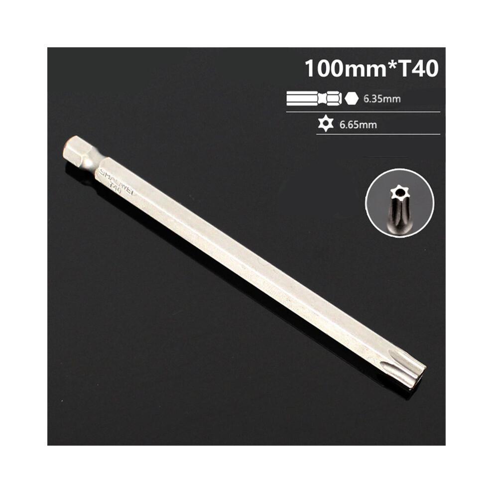 (T40) Durable Magnetic Head Security Torx Screwdriver Bit Set T6-T40 Tamper-Proof 113121493245