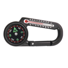 Mini Multifunctional Carabiner Compasses Thermometers Keychain
