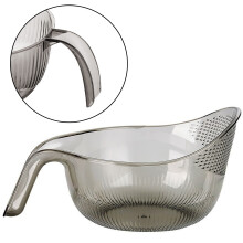 Functional Rice Washing Colander Efficient Draining Bowl-Gray