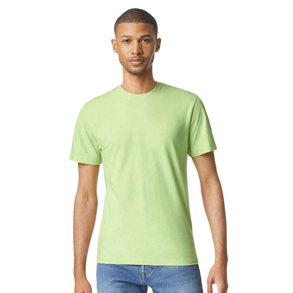Gildan (M, Pistachio) Mens Short Sleeve Soft-Style T-Shirt