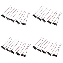 20pcs 4.3 Inch Wire Leads Black Battery Storage Slot Holder 1 X 12V 23A/27A