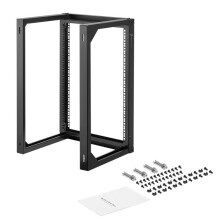 Rack Mural 15U pour Serveur-Duoku-Cadre Ouvert-Profondeur de 455 mm-Capacité de 68 kg-Ouverture à 180