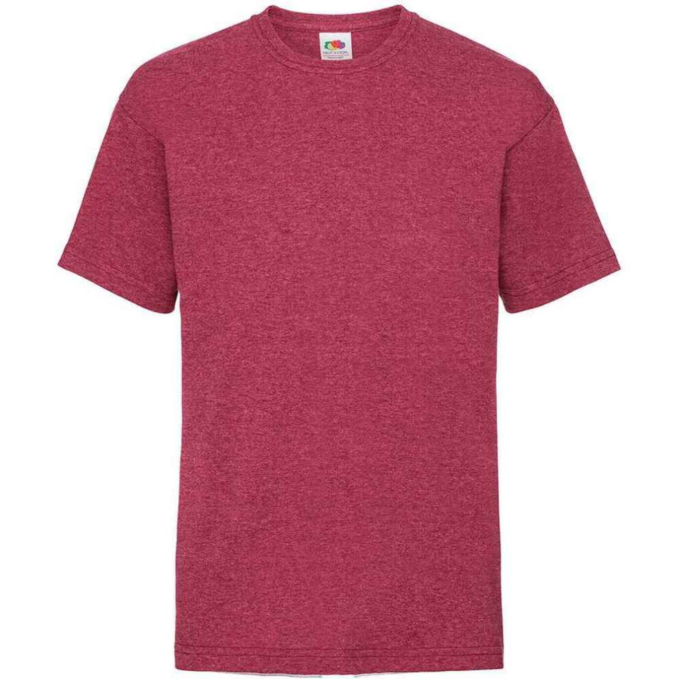 Fruit Of The Loom (3-4 Years, Vintage Heather Red) Childrens/Kids Valueweight T-Shirt