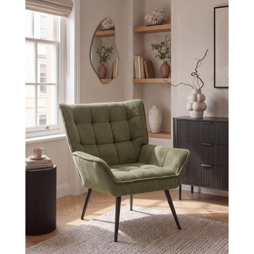 Beliani Armchair BELLINGMO Fabric Green 2