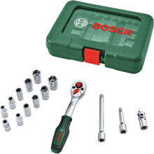 1/4" Ratchet Set - BOSCH - 15pcs