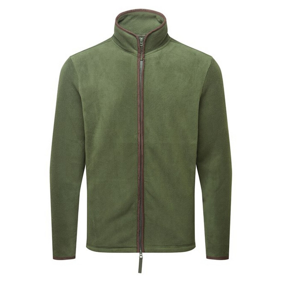 Premier (3Xl, Moss Green/Brown) Mens Artisan Fleece Jacket