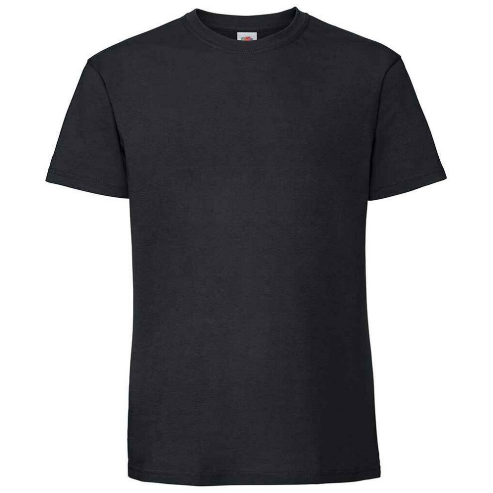 Fruit Of The Loom (M, Black) Mens Ringspun Premium T-Shirt