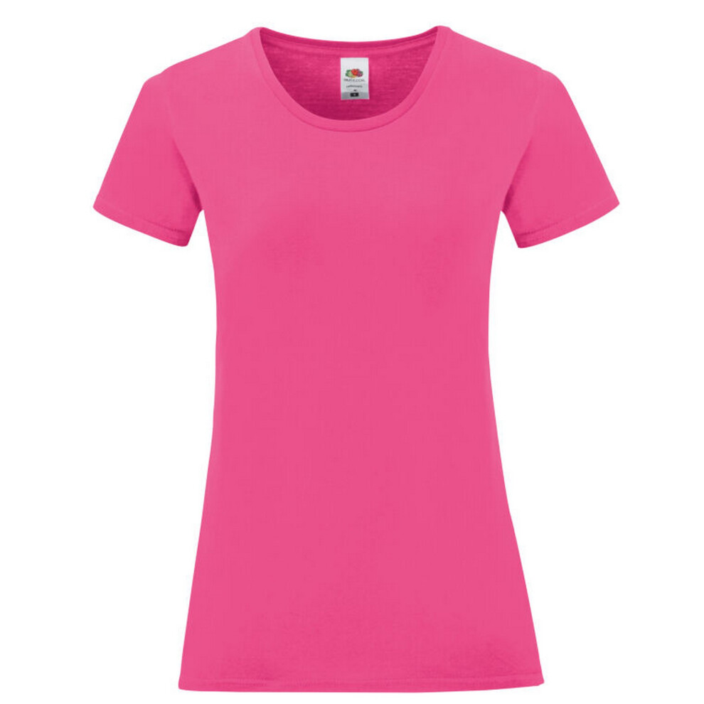 Fruit Of The Loom (L, Fuchsia) Womens/Ladies Iconic 150 T-Shirt