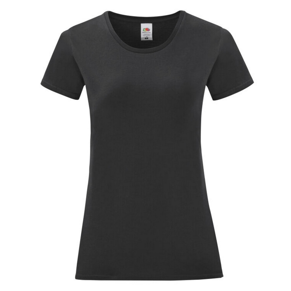 Fruit Of The Loom (M, Black) Womens/Ladies Iconic 150 T-Shirt