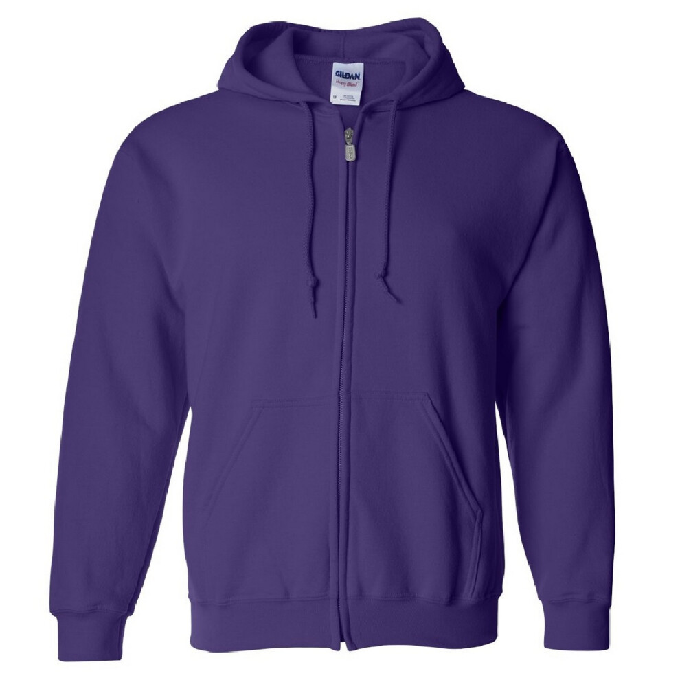 Gildan (3Xl, Purple) Heavy Blend Unisex Adult Full Zip Hooded Sweatshirt Top