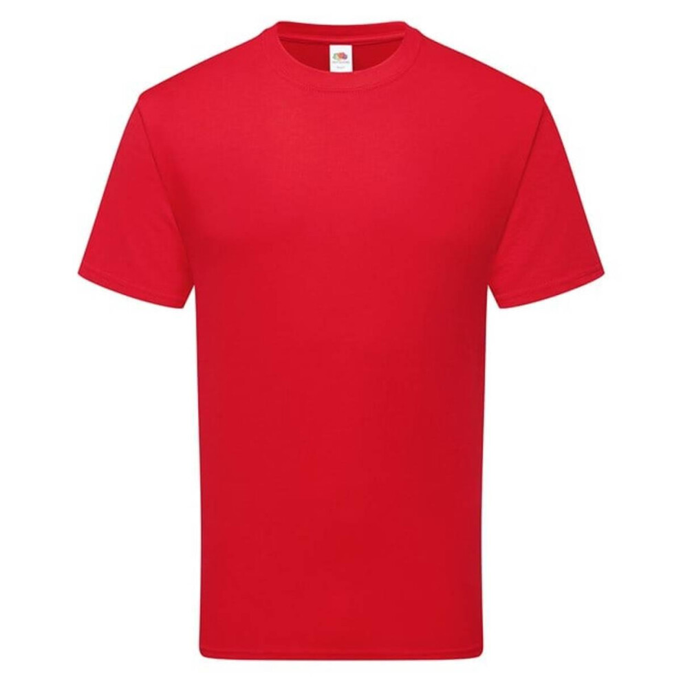 Fruit Of The Loom (L, Red) Unisex Adult Cotton T-Shirt