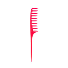 Peigne de coiffure professionnel, dents larges, queue-Rose rouge