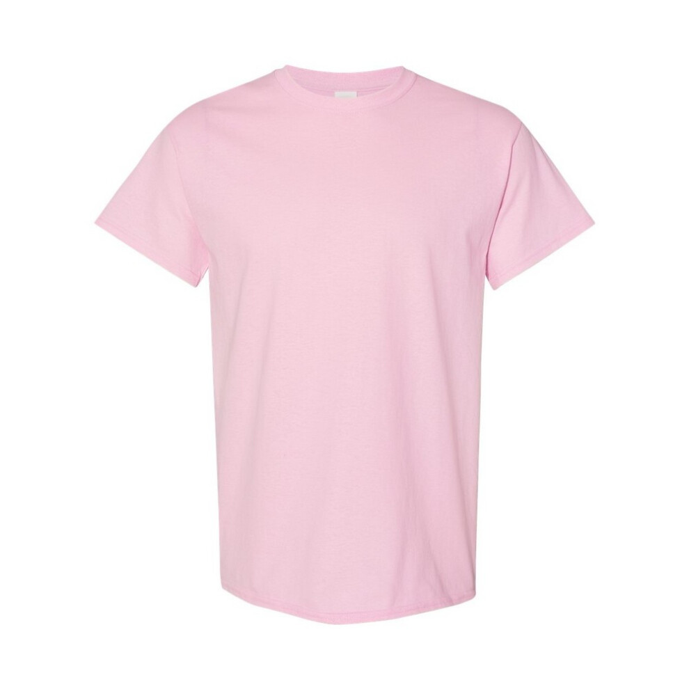 Gildan (M, Light Pink) Mens Heavy Cotton T-Shirt