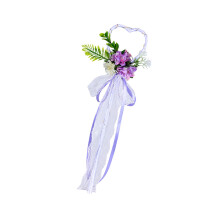 Children Fairies Wand for Wedding Ceremony Handheld Silk-Purple