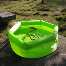 (green) Compact Lightweight Durable Collapsible Bucket - Portable Folding Water Container