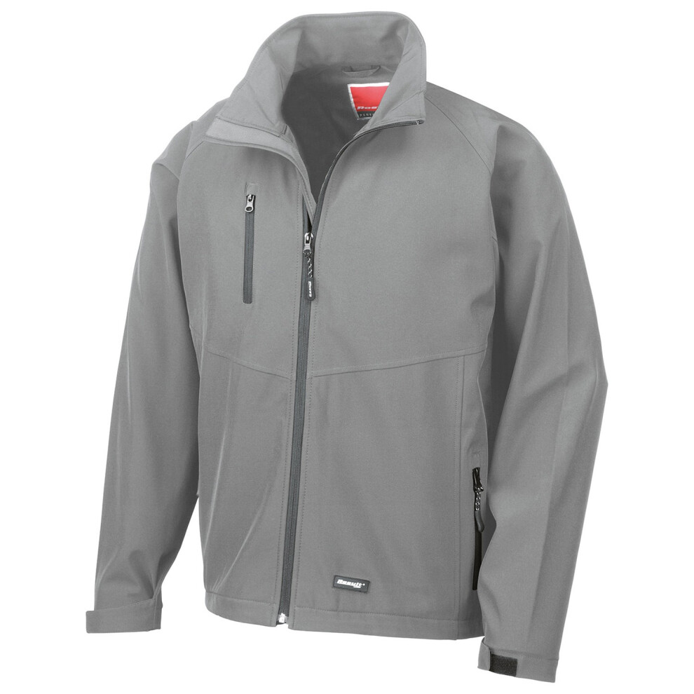 Result (M, Silver Grey) Mens Soft Shell Jacket