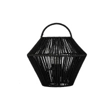 Paulmann Pauleen 48301 Boho Table Light Shine E27 max. 20W Black Metal, Rattan Nightstand Table Light