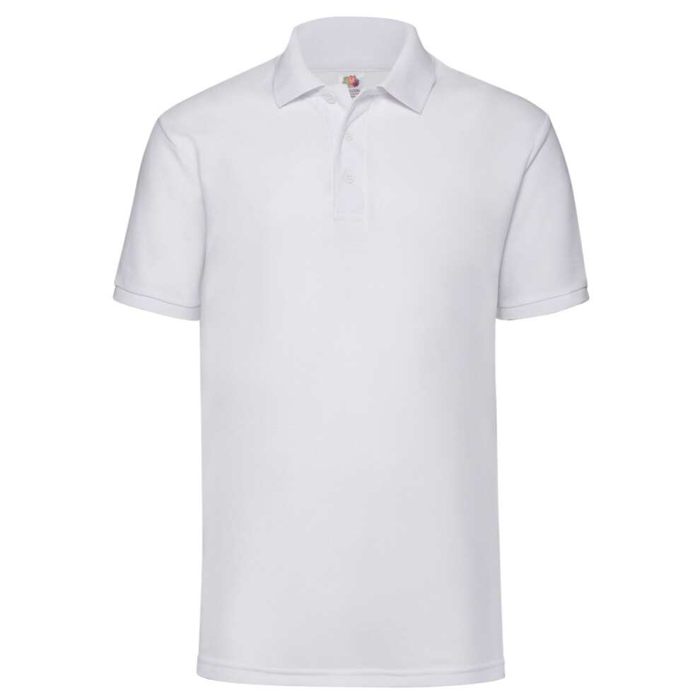 Fruit Of The Loom (Xl, White) Mens Polycotton Pique Polo Shirt