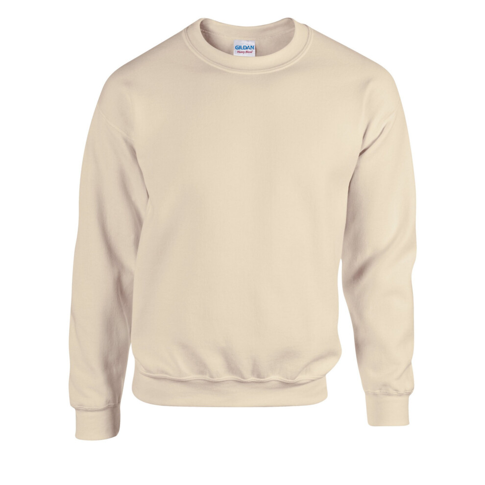 Gildan (M, Sand) Mens Heavy Blend Sweatshirt