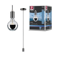 Paulmann 79754 Larus pendant luminaire max. 60 watts IP44 pendant lamp black chrome pendant lamp metal pendant luminaire E27