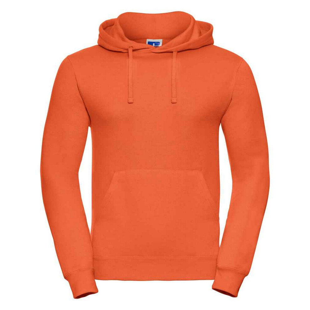 Russell (L, Orange) Mens Plain Hoodie