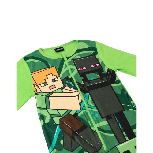 Minecraft (13-14 Years, Green) Minecraft Boys Creeper Jumpsuit 2