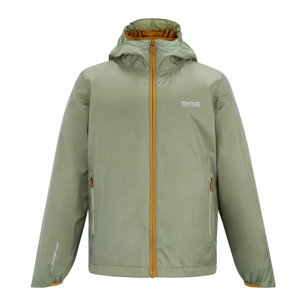 Regatta (11-12 Years, Light Sage) Childrens/Kids Lever Waterproof Shell Jacket