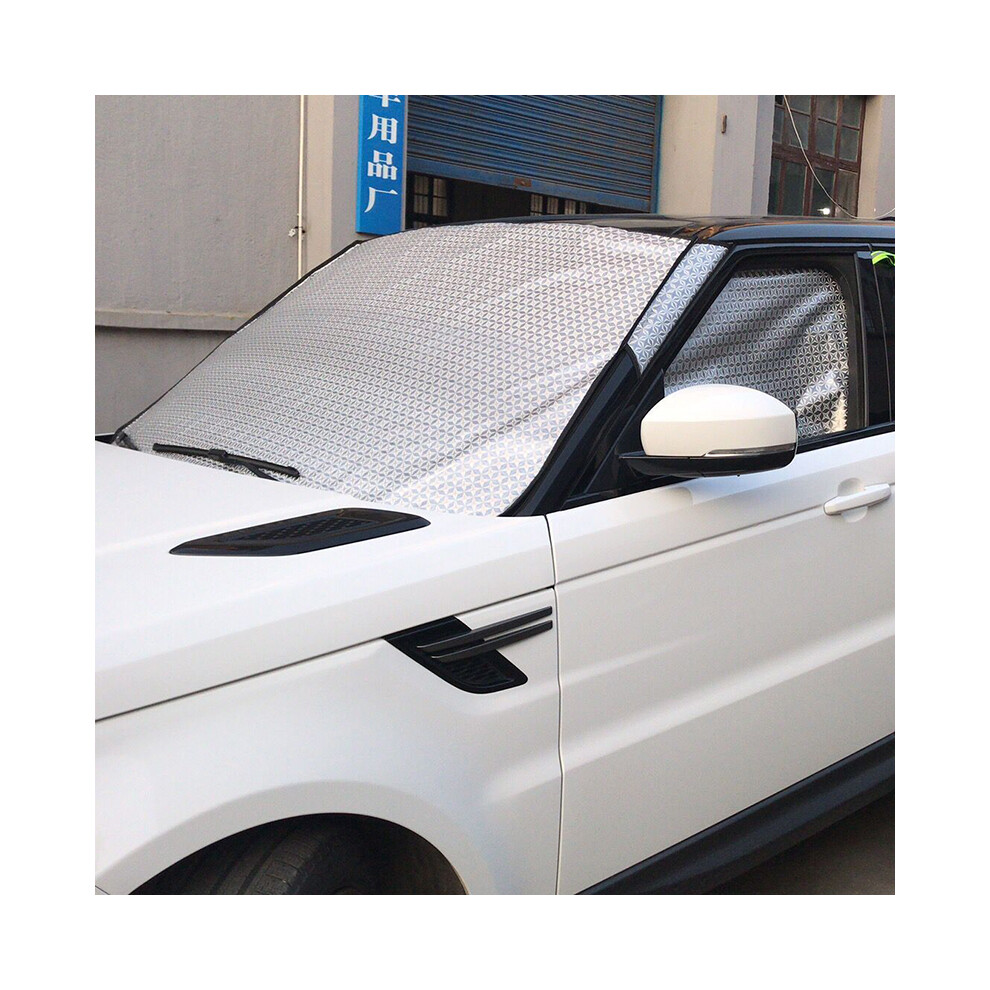 (Two Compartment Vehicle) Car Front Window Sunshade Windshield Foldable Sun Blocker Visor Cover Protector 115295435205