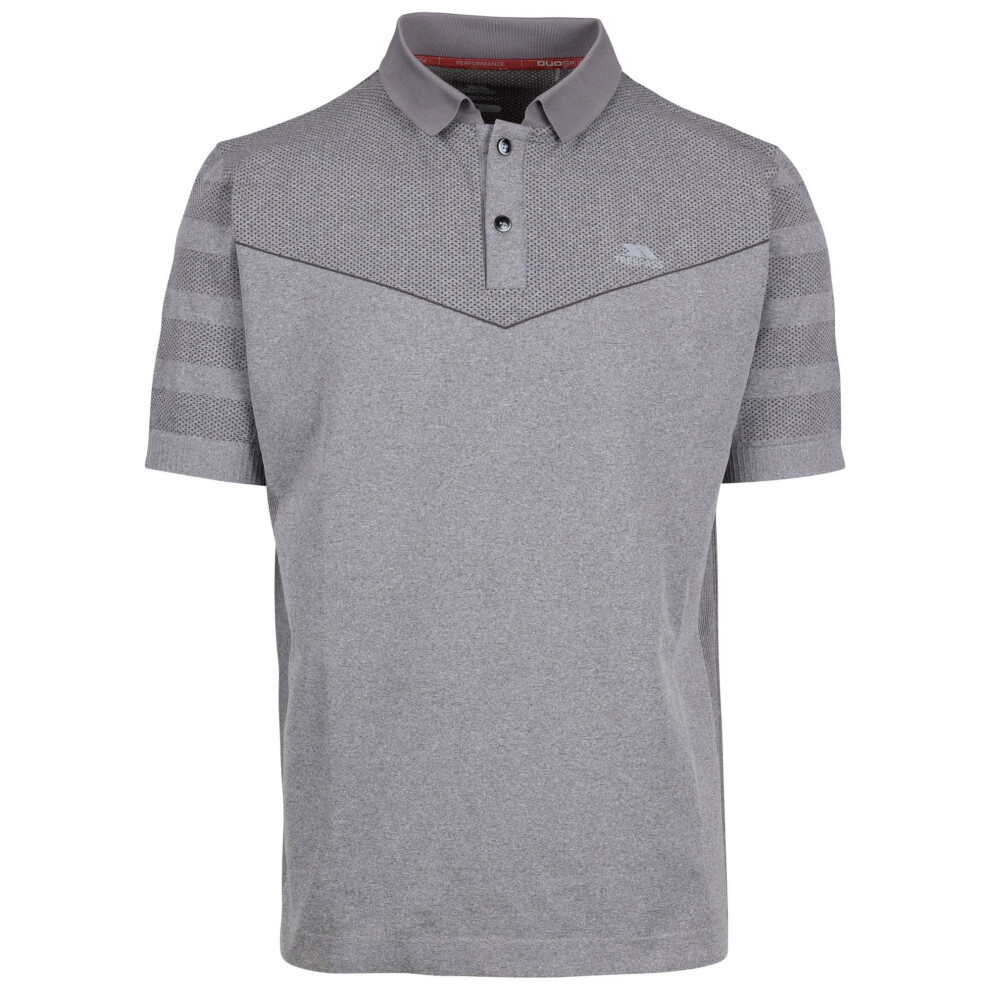 Trespass (S, Grey Marl) Mens Nab Tp75 Active Polo Shirt